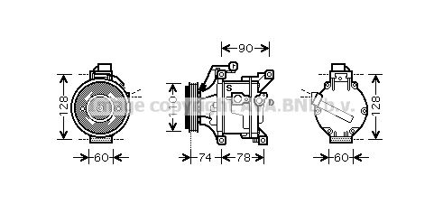 AVA QUALITY COOLING Компрессор, кондиционер TOK452